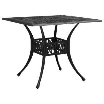 Garden Table Black 90x90 cm - Cast Aluminium | HipoMarket