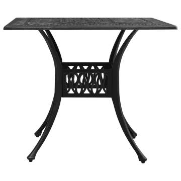 Garden Table Black 90x90 cm - Cast Aluminium | HipoMarket