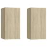 Stylish Sonoma Oak TV Cabinets - Set of 2 | Hipomarket