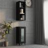 Wall Cabinet Black 34.5x32.5x90 cm Engineered Wood Colour black Quantity in Package 1 Number of Pieces 