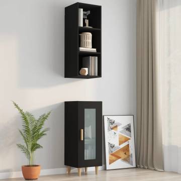 Wall Cabinet Black - Stylish Storage Solution | HipoMarket UK