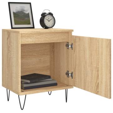 Elegant Sonoma Oak Bedside Cabinets - 2 pcs | Hipomarket UK