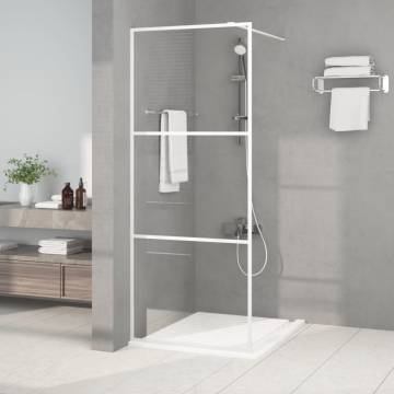 Modern Walk-in Shower Wall 80x195 cm Clear ESG Glass