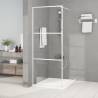 Walk-in Shower Wall White 80x195 cm Clear ESG Glass Colour white Size 80 x 195 cm Model transparent 