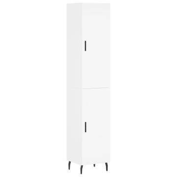 Stylish Highboard White 34.5x34x180 cm - Durable Design