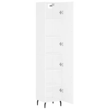 Stylish Highboard White 34.5x34x180 cm - Durable Design