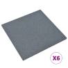 Fall Protection Tiles - 6 pcs Rubber Grey 50x50 cm | HipoMarket