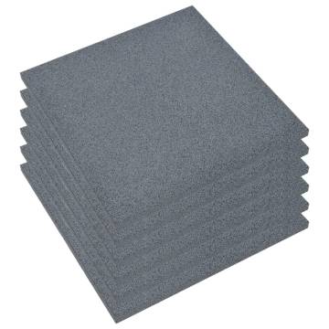 Fall Protection Tiles - 6 pcs Rubber Grey 50x50 cm | HipoMarket