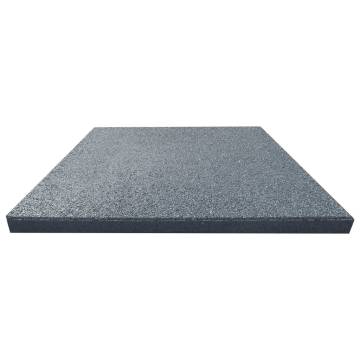 Fall Protection Tiles - 6 pcs Rubber Grey 50x50 cm | HipoMarket