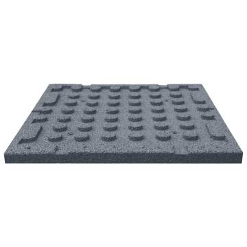 Fall Protection Tiles - 6 pcs Rubber Grey 50x50 cm | HipoMarket