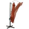 Cantilever Umbrella with LED Lights - Terracotta 300 cm