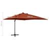 Cantilever Umbrella with LED Lights - Terracotta 300 cm