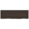 Bathroom Countertop Dark Brown - Solid Oak Wood 100x30 cm