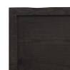 Bathroom Countertop Dark Brown - Solid Oak Wood 100x30 cm