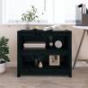 Book Cabinet Black 80x35x68 cm Solid Wood Pine Colour black Quantity in Package 1 Height 68 cm Width 80 cm 