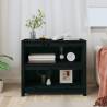 Book Cabinet Black 80x35x68cm - Solid Pine Wood Storage