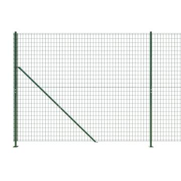 Wire Mesh Fence with Flange Green 1.6x10 m - Durable & Secure