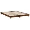 Bed Frame Smoked Oak 200x200 cm - Quality Engineered Wood