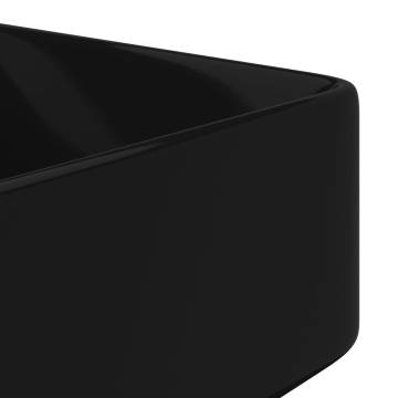 Stylish Black Square Ceramic Bathroom Sink Basin | HipoMarket