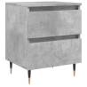 Elegant Concrete Grey Bedside Cabinet - Stylish Storage Solution