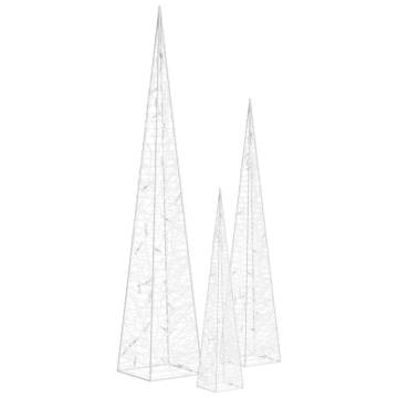 Acrylic Decorative LED Light Cone Set - Warm White | Hipomarket