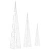 Acrylic Decorative LED Light Cone Set - Warm White | Hipomarket