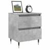 Elegant Concrete Grey Bedside Cabinet - Stylish Storage Solution