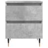 Elegant Concrete Grey Bedside Cabinet - Stylish Storage Solution