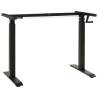 Manual Height Adjustable Standing Desk Frame - Black