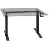 Manual Height Adjustable Standing Desk Frame - Black