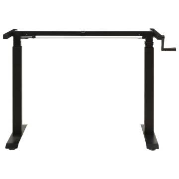 Manual Height Adjustable Standing Desk Frame - Black