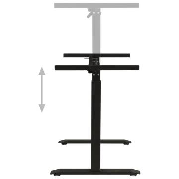 Manual Height Adjustable Standing Desk Frame - Black