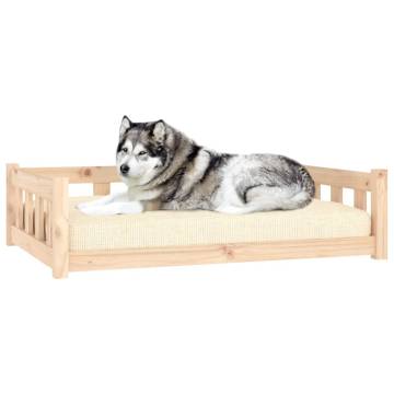 Stylish Dog Bed - Solid Pine Wood | 105.5x75.5x28 cm