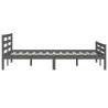 Grey Solid Wood Bed Frame 160x200 cm - Modern & Sturdy