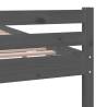 Grey Solid Wood Bed Frame 160x200 cm - Modern & Sturdy