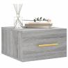 Wall-mounted Bedside Cabinets - Grey Sonoma - 2 pcs