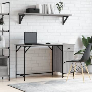 Computer Desk Grey Sonoma - Stylish & Practical Solution