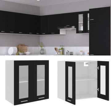 Hanging Glass Cabinet Black 60x31x60 cm - Premium Storage Solution