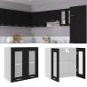 Hanging Glass Cabinet Black 60x31x60 cm Engineered Wood Colour black Quantity in Package 1 Model 1x hanging glass cabinet (2 doors) 60 cm Number of 