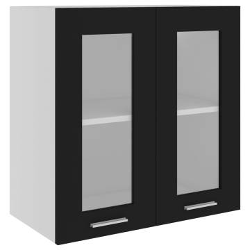 Hanging Glass Cabinet Black 60x31x60 cm - Premium Storage Solution