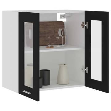 Hanging Glass Cabinet Black 60x31x60 cm - Premium Storage Solution