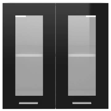 Hanging Glass Cabinet Black 60x31x60 cm - Premium Storage Solution