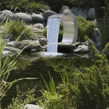 Garden Waterfall Pool Fountain - Stainless Steel 45x30x60 cm