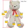 XXL Soft Plush Teddy Bear Toy - White 160 cm | Hipo Market