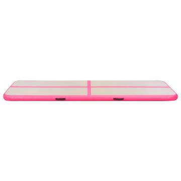 Inflatable Gymnastics Mat with Pump | 500x100x10 cm - Pink