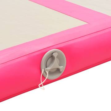 Inflatable Gymnastics Mat with Pump | 500x100x10 cm - Pink