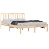 Solid Wood Pine Bed Frame 120x190 cm Small Double - Hipomarket