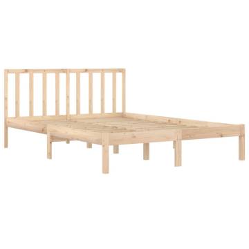 Solid Wood Pine Bed Frame 120x190 cm Small Double - Hipomarket