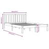 Solid Wood Pine Bed Frame 120x190 cm Small Double - Hipomarket