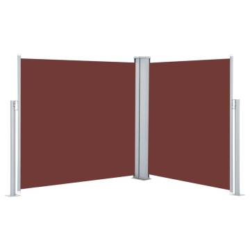 Retractable Side Awning Brown 120x600 cm - Stylish Privacy Solution